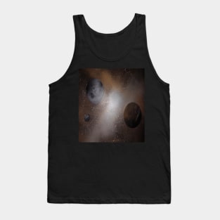 Silver and gold planets Tank Top